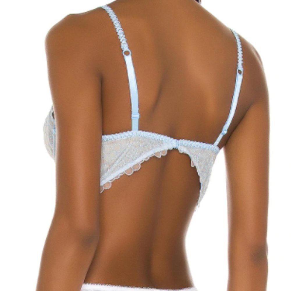 Free People Lucia Underwire Bra Blue Hydrandea - Picture 2 of 12